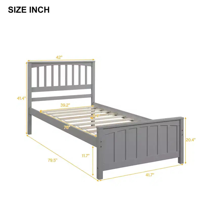 Letto matrimoniale con piattaforma grigio/bianco con testiera e pediera – Posti letto 1