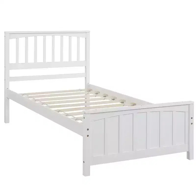 Letto matrimoniale con piattaforma grigio/bianco con testiera e pediera – Posti letto 1