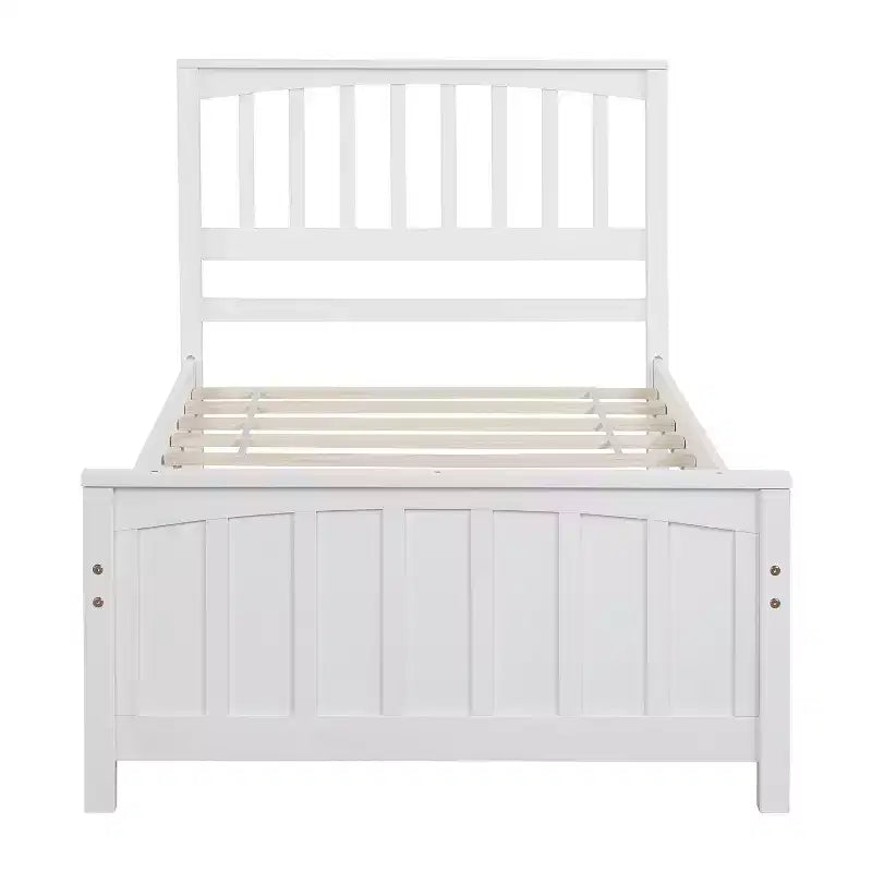 Letto matrimoniale con piattaforma grigio/bianco con testiera e pediera – Posti letto 1