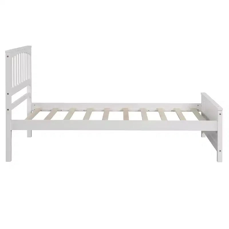 Letto matrimoniale con piattaforma grigio/bianco con testiera e pediera – Posti letto 1