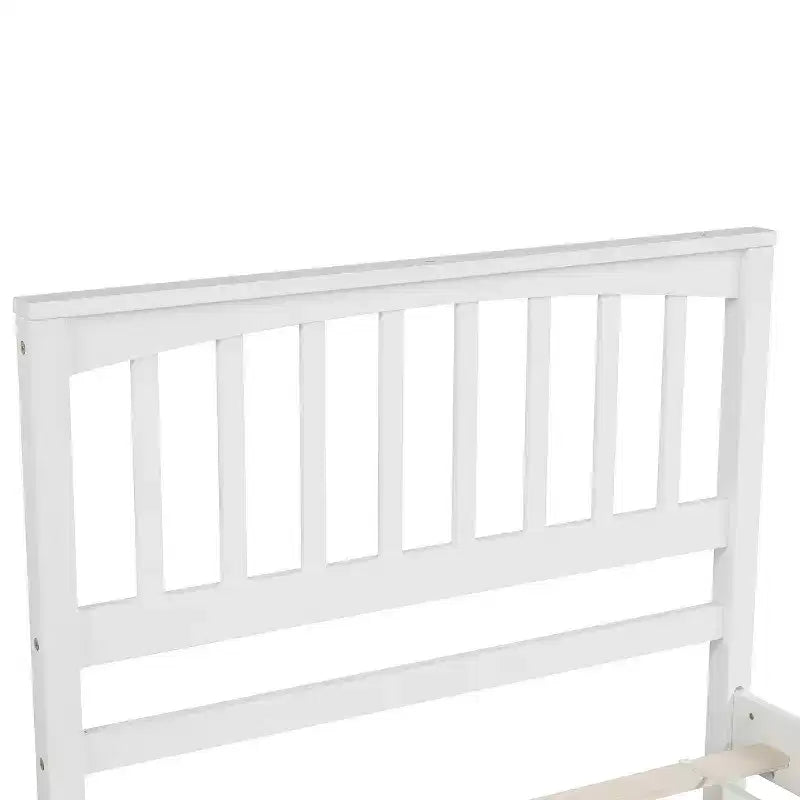 Letto matrimoniale con piattaforma grigio/bianco con testiera e pediera – Posti letto 1