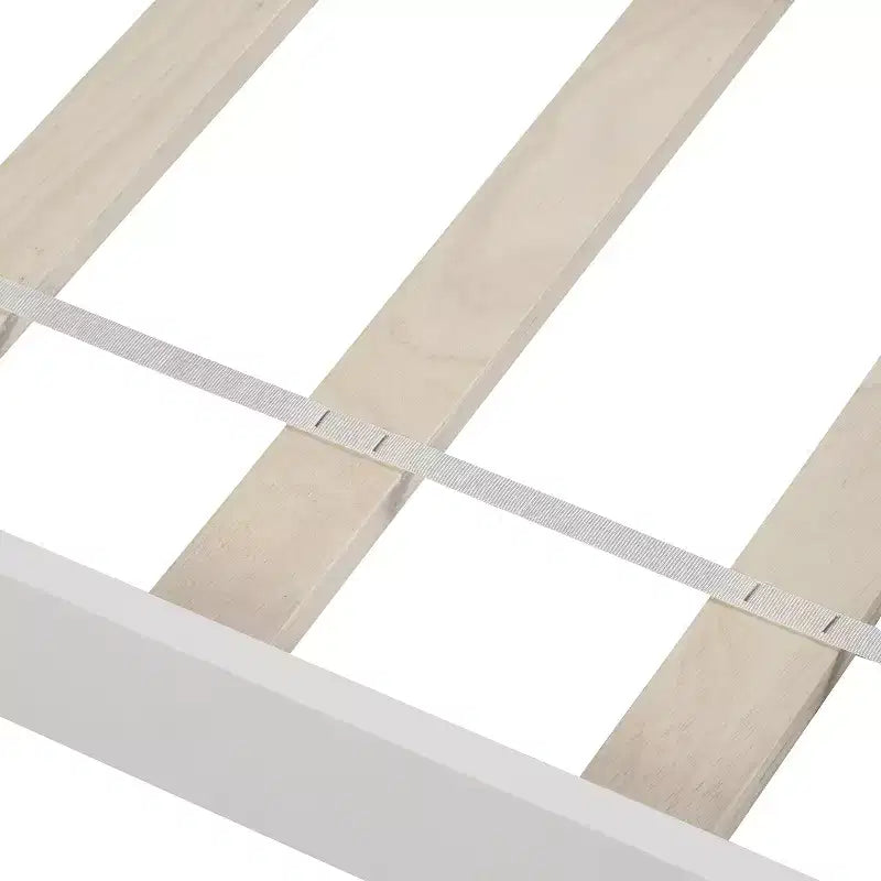 Letto matrimoniale con piattaforma grigio/bianco con testiera e pediera – Posti letto 1