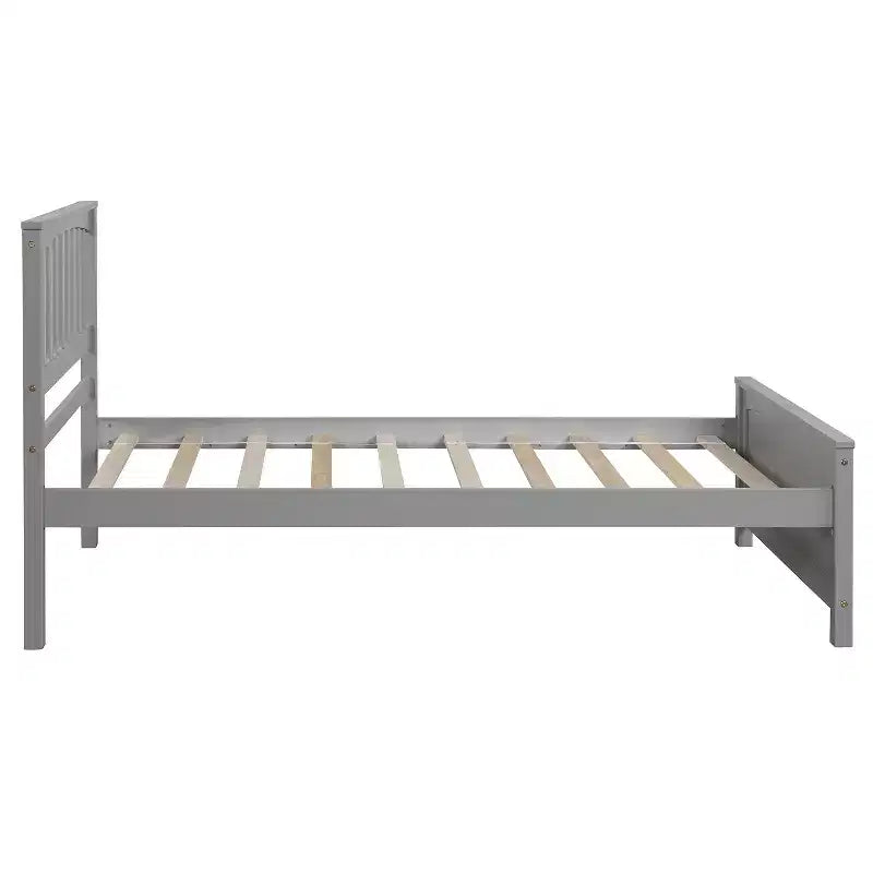 Letto matrimoniale con piattaforma grigio/bianco con testiera e pediera – Posti letto 1