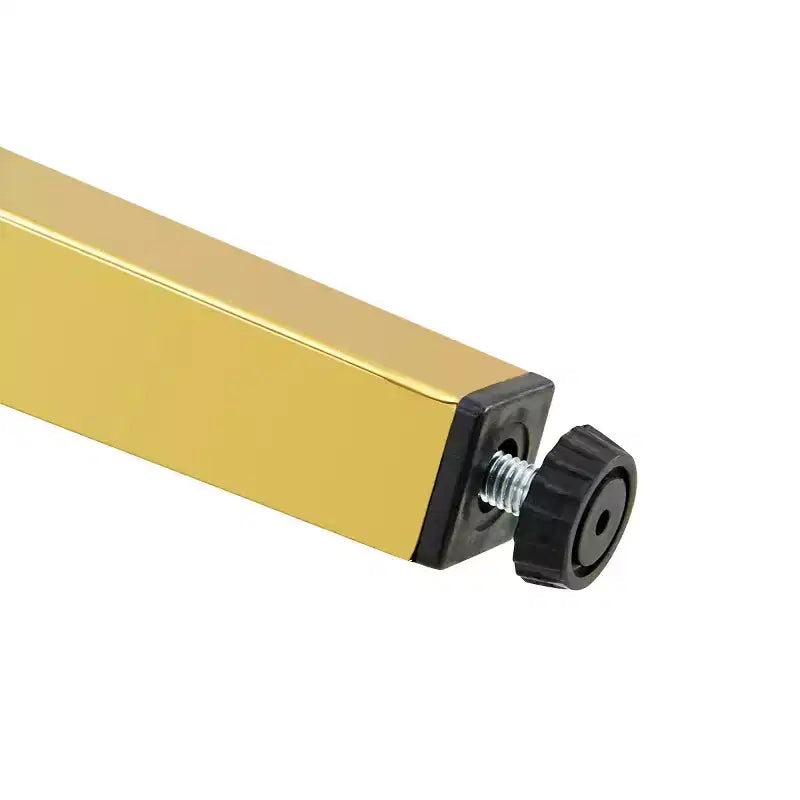 Sedia da pranzo senza braccioli, rivestimento in PU, gambe in metallo dorato, set da 2 (nero/bianco)