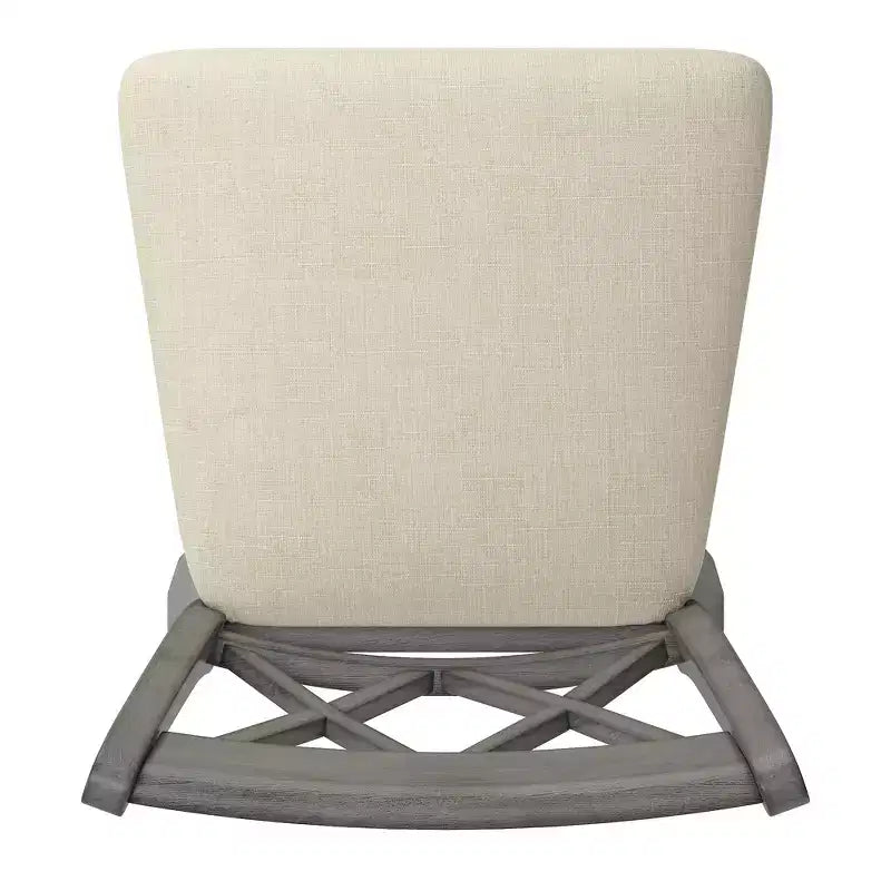 Sgabello da bancone con schienale a X anticato grigio/bianco/rosso bacca, senza braccioli, 1 posto