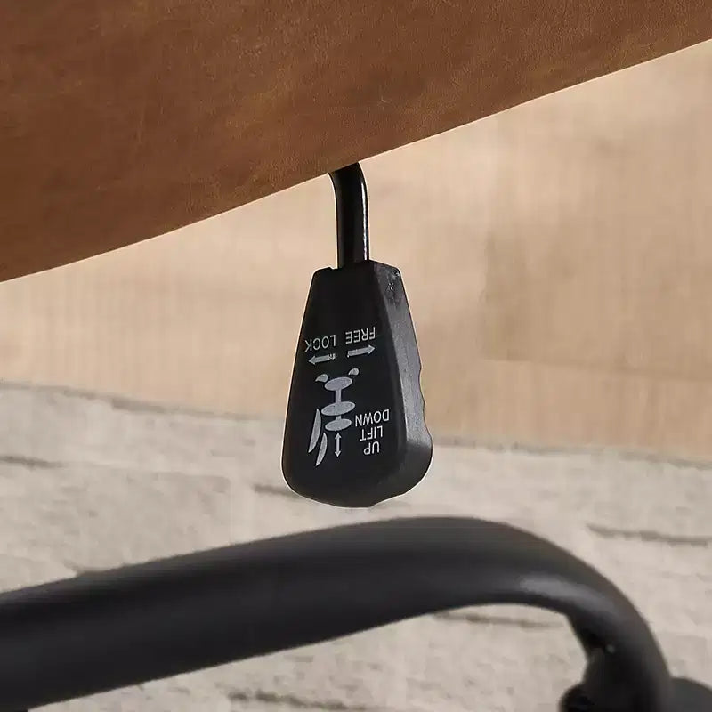Sedia da Ufficio in Ecopelle, Altezza Regolabile, Braccioli Fissi – Nero/Marrone/Grigio/Verde/Rosa/Bianco, Posti a Sedere: 1