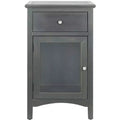 Ziva 1 Drawer Nightstand With Glass Cabinet - AMH6630 - Safavieh Couture