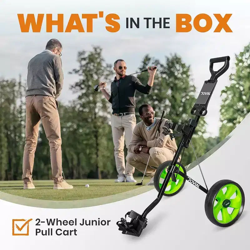 Carrello da golf a 3 ruote pieghevole nero, 1 persona