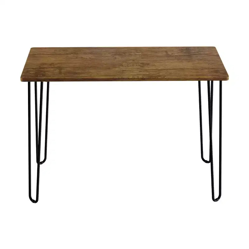 Scrivania con gambe a forcina nere/marrone – Stile industriale moderno, 1 persona