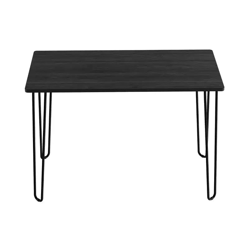Scrivania con gambe a forcina nere/marrone – Stile industriale moderno, 1 persona