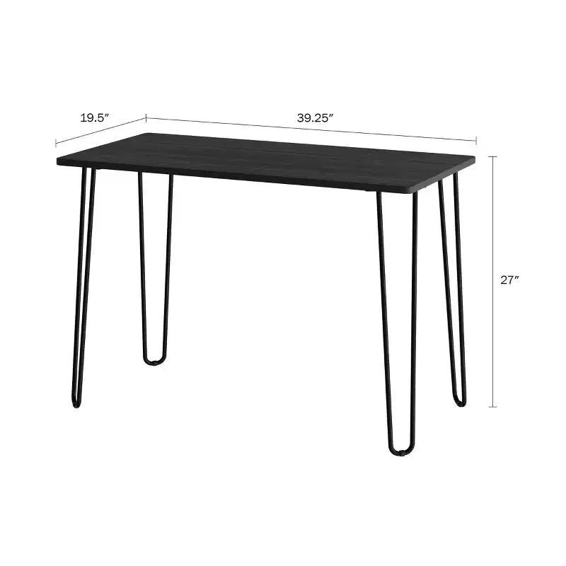 Scrivania con gambe a forcina nere/marrone – Stile industriale moderno, 1 persona