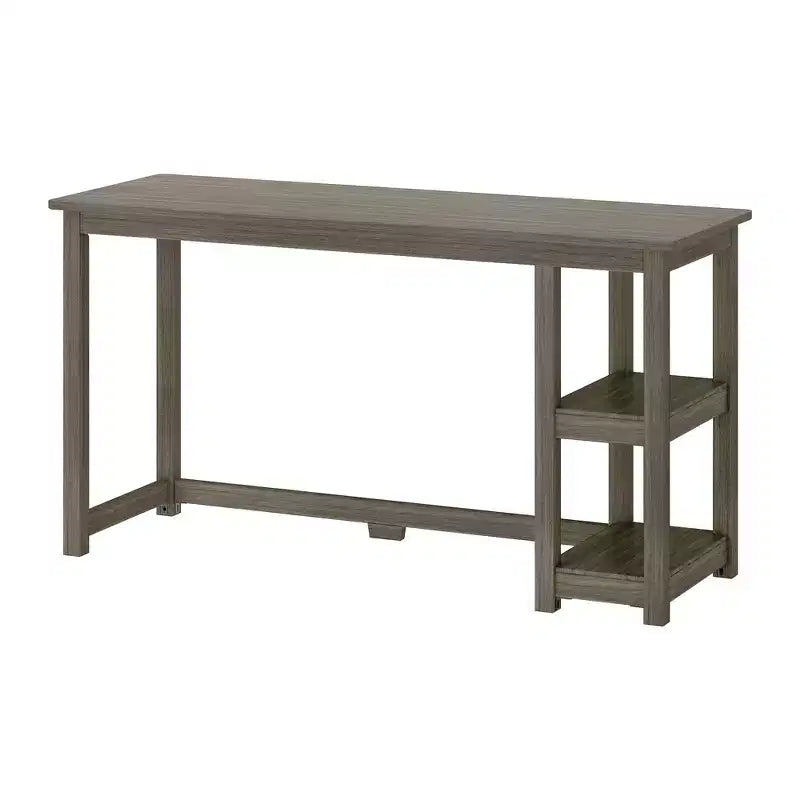 Scrivania per computer in legno con ripiani – Blu / Argilla / Grigio, Stile moderno, 1 persona