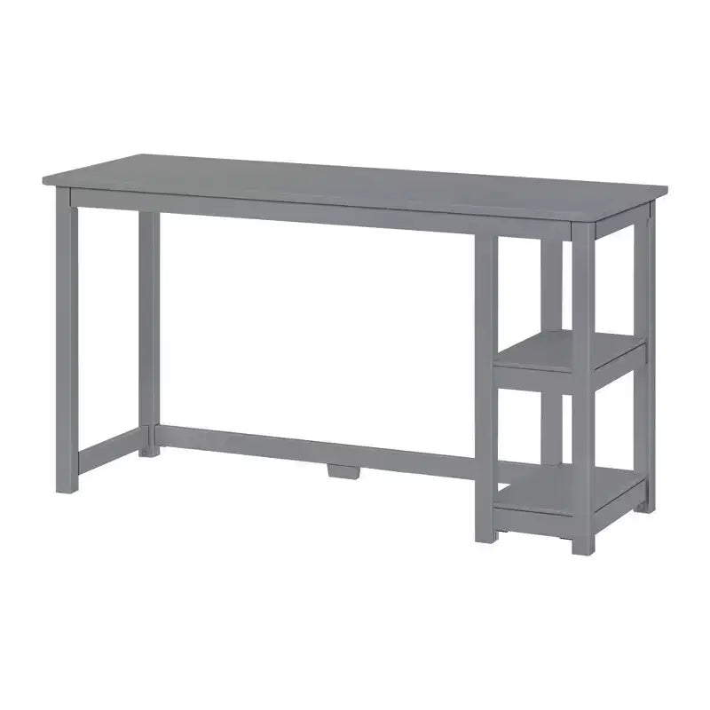 Scrivania per computer in legno con ripiani – Blu / Argilla / Grigio, Stile moderno, 1 persona