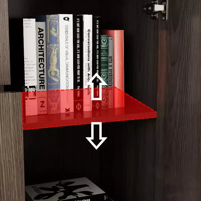 Vetrina in Legno Marrone con Ante in Vetro e Luci a LED, Montaggio da 1 Persona