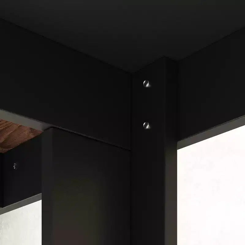 Tavolo da Conferenza Moderno in Legno Nero / Giallo, 6-8 Posti
