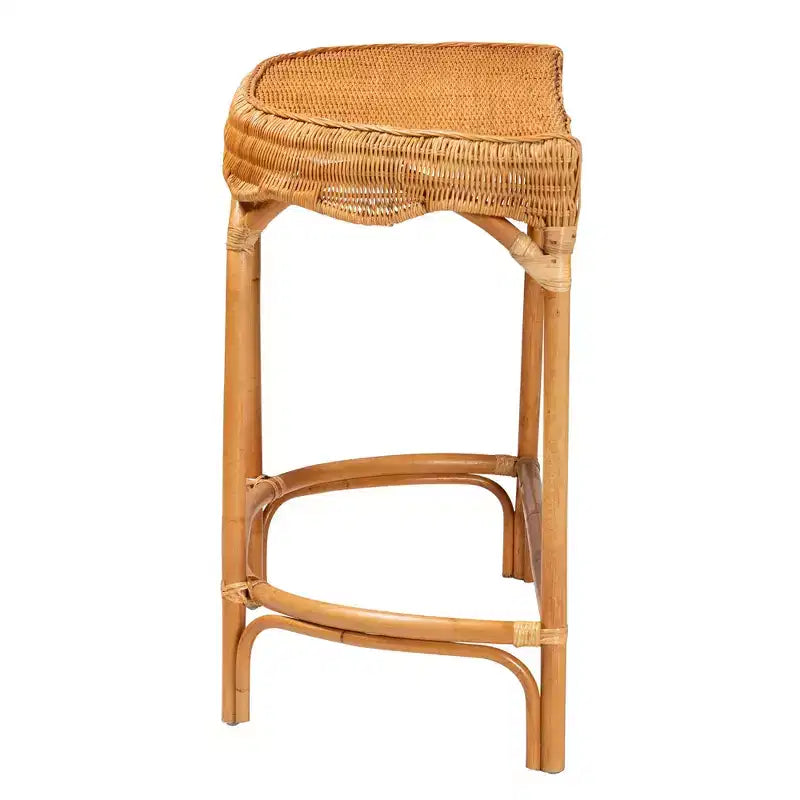 Consolle in Rattan Naturale Marrone – Mezzaluna, Ovale, Montaggio a 1 persona