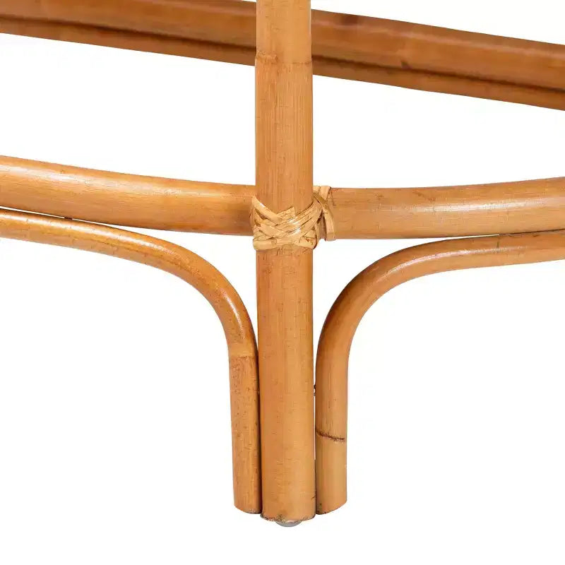 Consolle in Rattan Naturale Marrone – Mezzaluna, Ovale, Montaggio a 1 persona